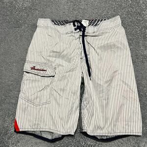 Budweiser Swim Trunks Board Shorts Mens 34 Striped